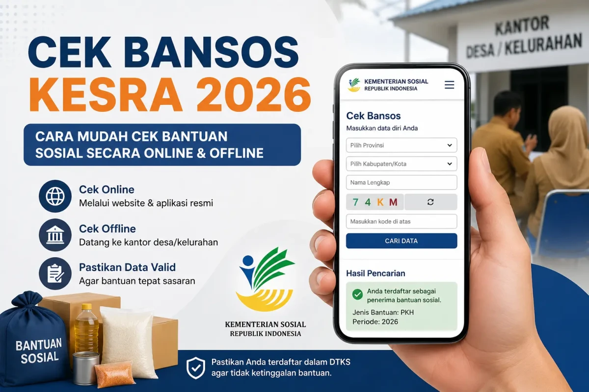 Gambar ilustrasi cara cek bansos kesra 2026