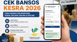 Gambar ilustrasi cara cek bansos kesra 2026