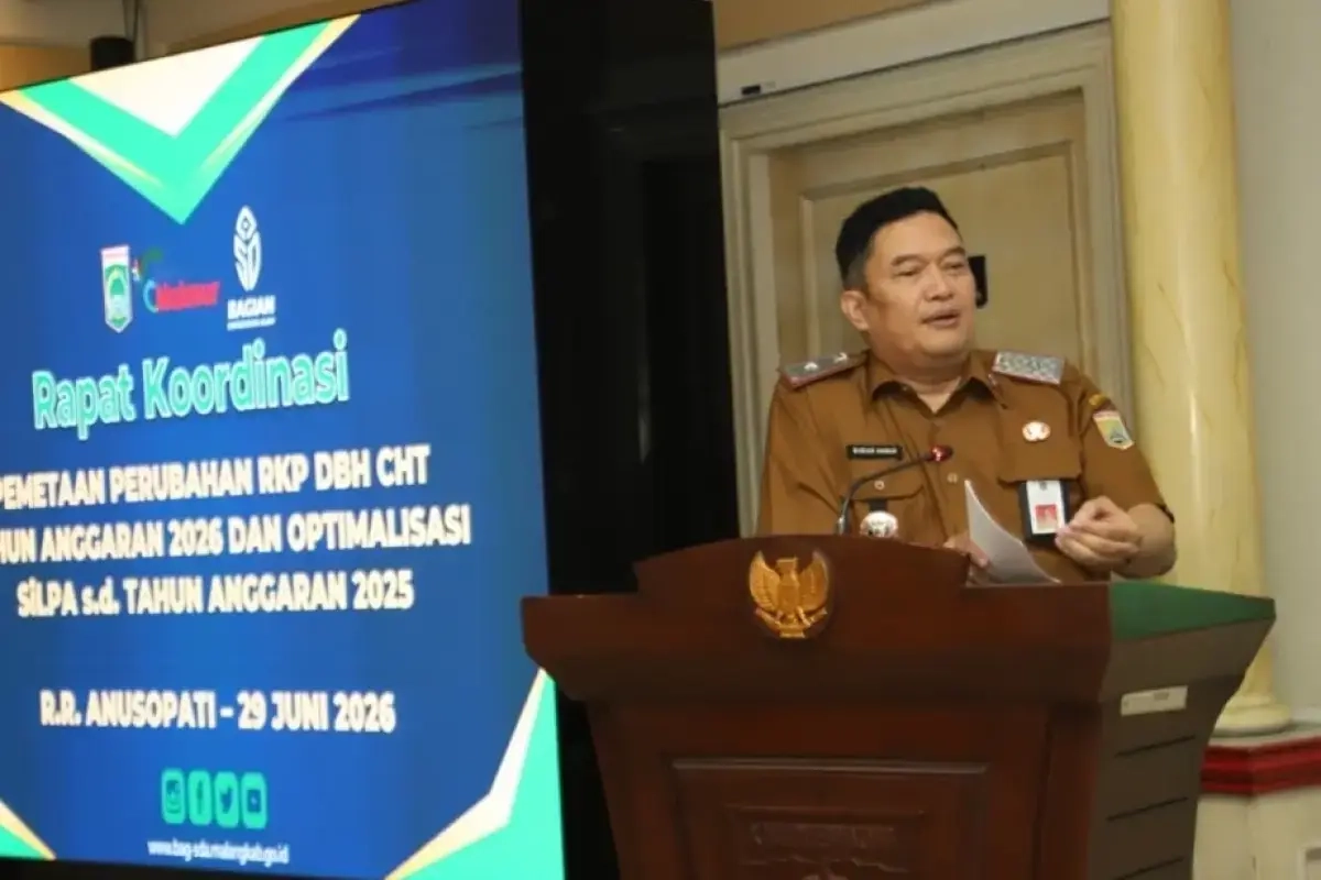 Sekda Kabupaten Malang Budiar dalam rapat koordinasi di Ruang Anusopati Kabupaten Malang (Dok: Istimewa)