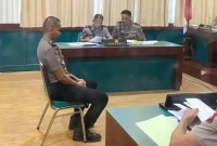 Bripda Fauzan Nur Mukhti saat menjalani sidang Komisi Kode Etik Polri. (Gambar: Istimewa)