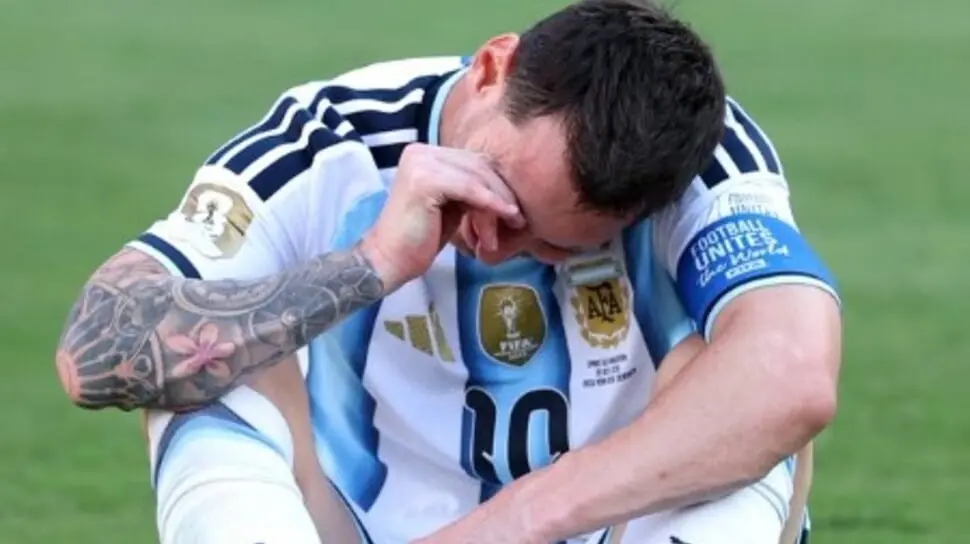 Lionel Messi saat menangis usai kalah dari Spanyol di final (Dok: Istimewa)