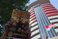 Massa BRSK saat melakukan demonstrasi di Gedung KPK (Dok: Istimewa)