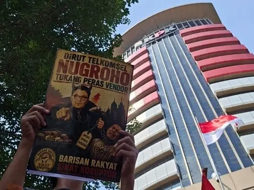 Massa BRSK saat melakukan demonstrasi di Gedung KPK (Dok: Istimewa)