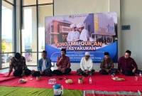 Pengurus IKA-PMII Kota Malang mengikuti khatmil Al-Qur'an dan tasyakuran Graha Arshaka menjelang Muscab IV, Kamis (23/7/2026). (Foto: Ist)