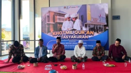 Pengurus IKA-PMII Kota Malang mengikuti khatmil Al-Qur'an dan tasyakuran Graha Arshaka menjelang Muscab IV, Kamis (23/7/2026). (Foto: Ist)