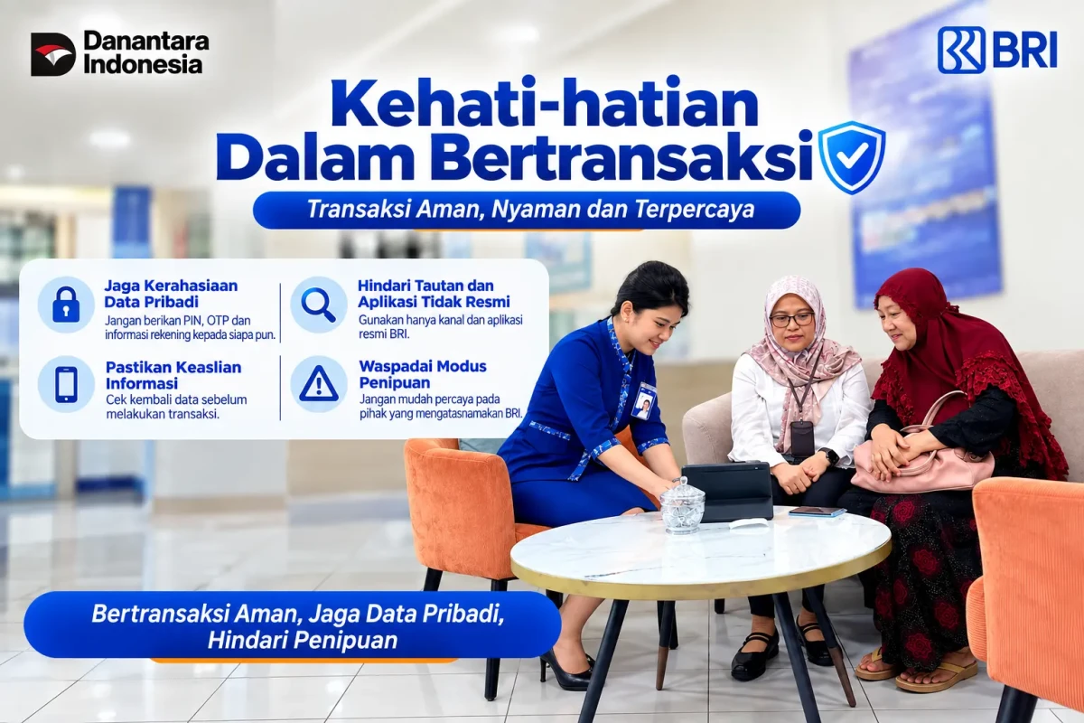 Kehati-hatian dalam bertransaksi (Sumber: BRI)