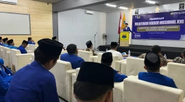 Pembukaan PKN XXI PMII di Universitas Darul Ulum Jombang, Sabtu (22/8/2026). (Foto:adn/koransatu)