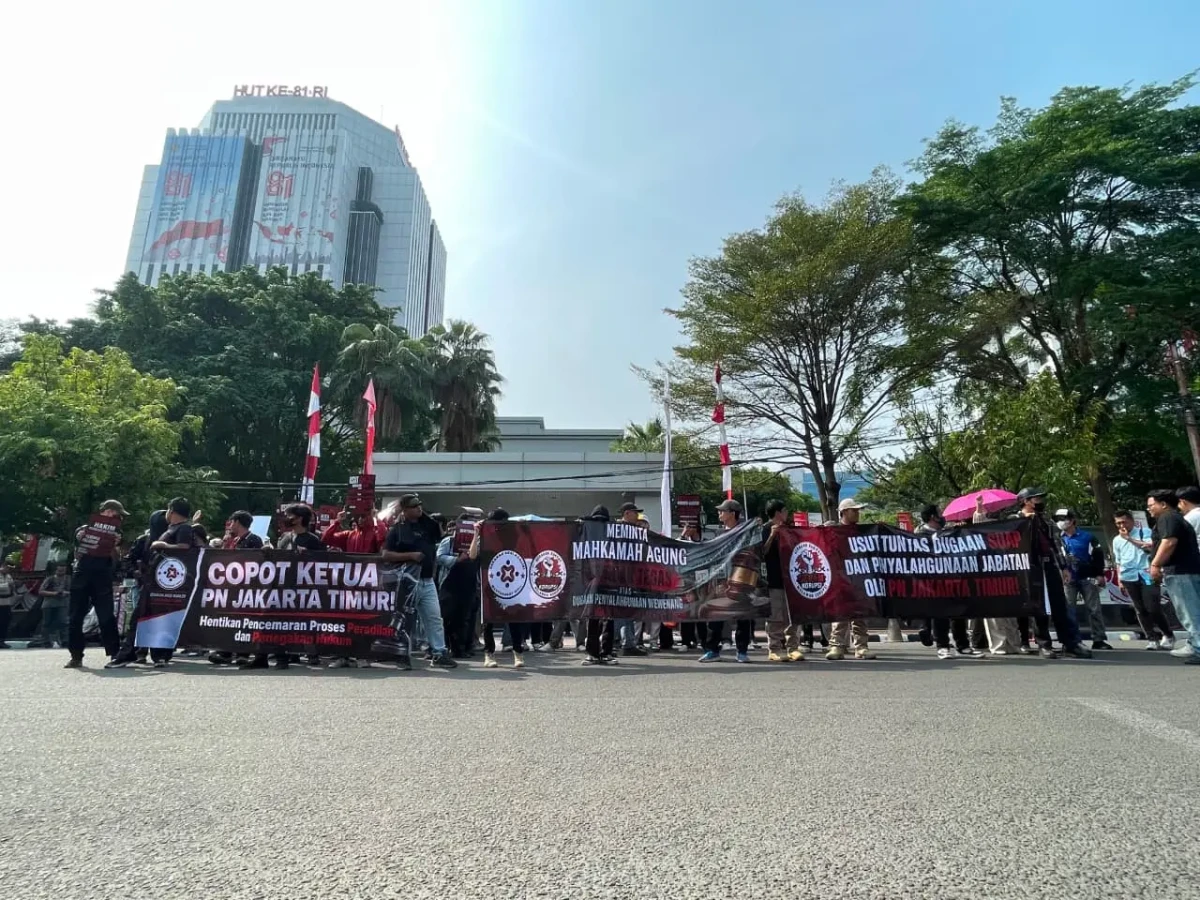Massa Gerakan Aksi Koalisi Masyarakat Sipil (Gambar: Istimewa)