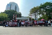 Massa Gerakan Aksi Koalisi Masyarakat Sipil (Gambar: Istimewa)