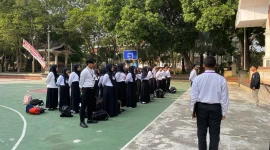 Prosesi apel pembukaan Diklat Pengurus UKMKI ABM Periode 2026-2027 (Dok: Istimewa)