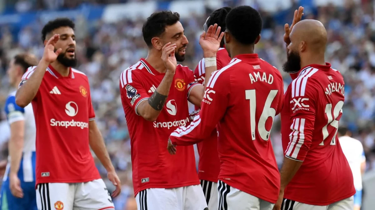 Pemain Manchester United saat Merayakan Gol (Gambar: Istimewa)