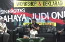 Imam Budi menjadi narasumber workshop bahaya judi online untuk meningkatkan kesadaran dan literasi masyarakat digital.