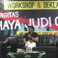 Imam Budi menjadi narasumber workshop bahaya judi online untuk meningkatkan kesadaran dan literasi masyarakat digital.