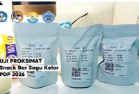 Sampel produk fungsional Snack Bar Sagu Kelor hasil formulasi Tim Peneliti PDP STIKES Bhakti Pertiwi Luwu Raya yang siap melalui uji laboratorium