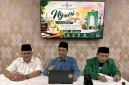 Ketua PCNU Kota Tangerang Selatan Abdullah Masud (berbaju biru) menyampaikan pandangannya dalam forum Ngopi Senja di Graha Aswaja PCNU Tangsel, Sabtu (5/9/). (Foto: Ist).