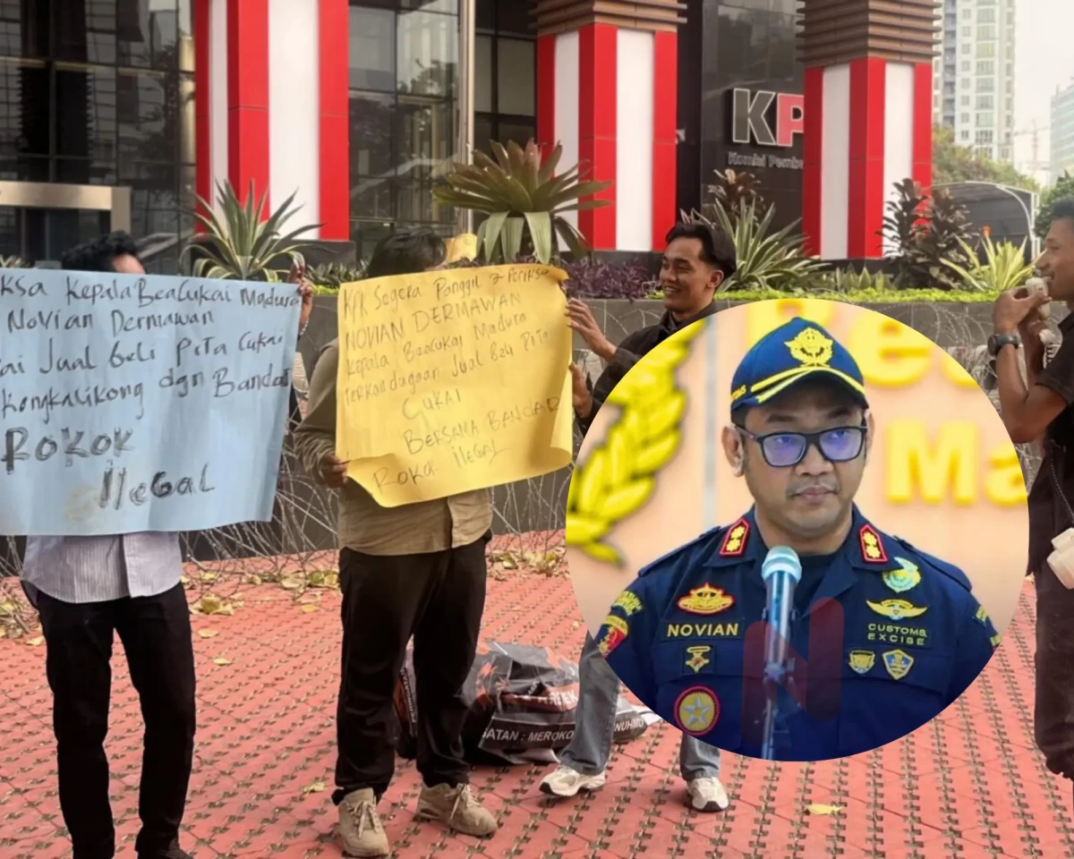 Gerakan Pemuda Mahasiswa Peduli Madura (GPMPM) mengepung Gedung Merah Putih KPK di Jakarta. (Dok: Istimewa)