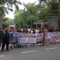 Aliansi Mahasiswa Rakyat Bersatu (Amara Sumut) mengepung Kantor Bupati Deli Serdang (Dok: Istimewa)