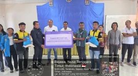 BRI Kanca Bajawa melalui BRI Peduli TJSL menyalurkan 30 ton sembako kepada korban bencana alam melalui YASUKDA.