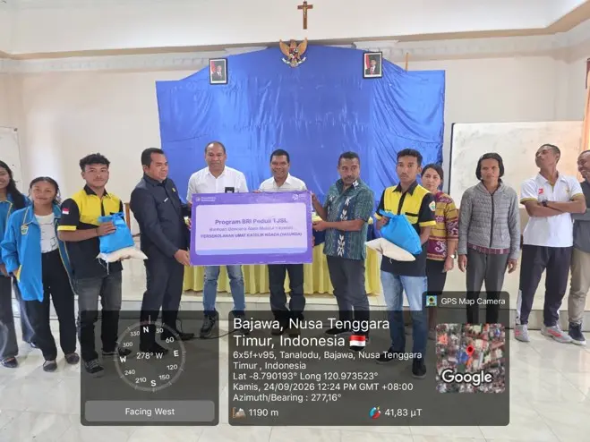 BRI Kanca Bajawa melalui BRI Peduli TJSL menyalurkan 30 ton sembako kepada korban bencana alam melalui YASUKDA.