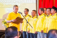 Rakerda sekaligus pengukuhan pengurus pimpinan kecamatan se-Kota Surabaya masa bakti 2026–2031, Minggu (13/9). (Foto: Dok/Ist).