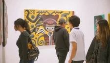 Ket foto : Suasana Pengunjung di Pembukaan Pameran Diri dan Liyan oleh Dhewantara Manurung