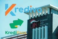 Logo PT Kredivo Finance Indonesia dan PT KreditFazz & Gedung OJK (Dok: Istimewa)