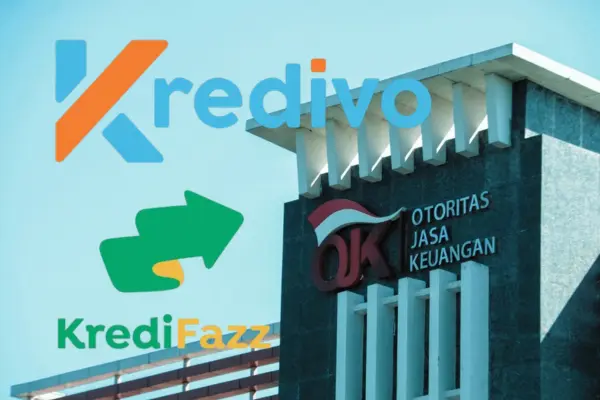 Logo PT Kredivo Finance Indonesia dan PT KreditFazz & Gedung OJK (Dok: Istimewa)