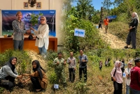 Kegiatan penanaman 500 bibit pohon beringin oleh PNM bersama Pemerintah Desa Pasanggrahan dan masyarakat dalam rangkaian 7 SUMMIT 2026 di Desa Pasanggrahan, Kecamatan Tegalwaru, Kabupaten Purwakarta, Kamis (22/10/2026).