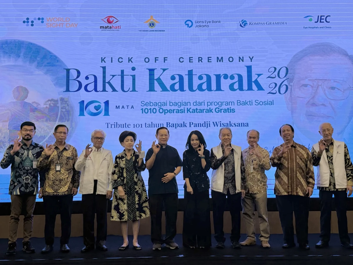 Gerakan Matahati bersama JEC, LEBJ, dan Lions Club Indonesia menggelar operasi katarak gratis untuk 101 pasien dalam rangka World Sight Day 2026 (Foto: Dok. JEC)