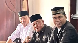 Ketua FKDT Lebak Dedi Sumito mendampingi Ketua FKDT Provinsi Banten Muhsinin dan Ketua FKDT Kota Cilegon A Jazuli.