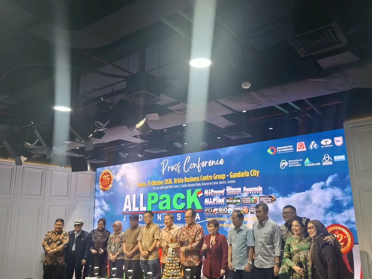 Konferensi pers ALLPACK Indonesia 2026 (Foto: Adelia/Koransatu)