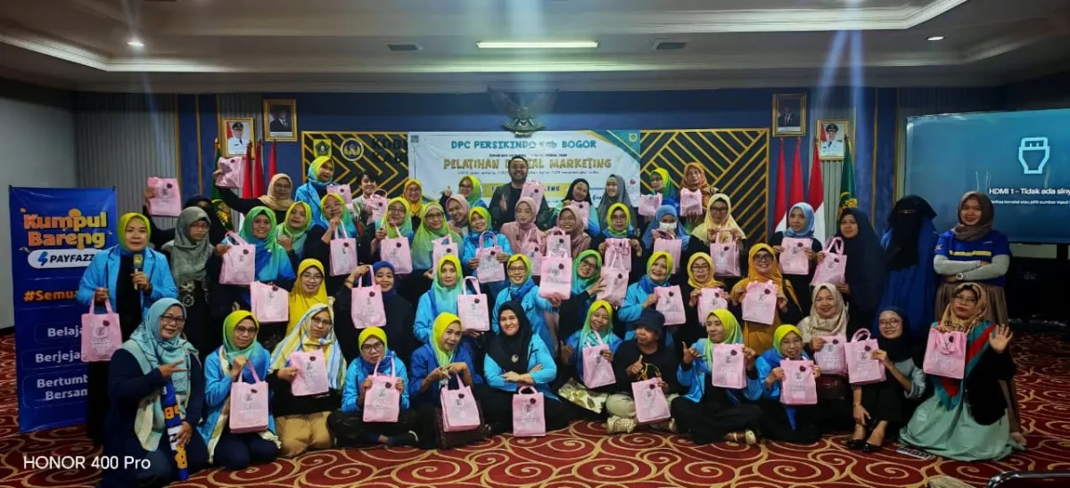 DPC PERSIKINDO Kabupaten Bogor menggelar pelatihan digital marketing gratis bagi perempuan pelaku UMKM untuk memperluas jangkauan pemasaran.
